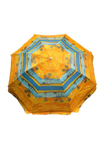 Зонт пляжный фольгированный с наклоном (4 расцветок) 170 см 12 шт/упак М44458 - фото 7